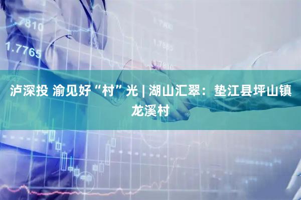 泸深投 渝见好“村”光 | 湖山汇翠：垫江县坪山镇龙溪村